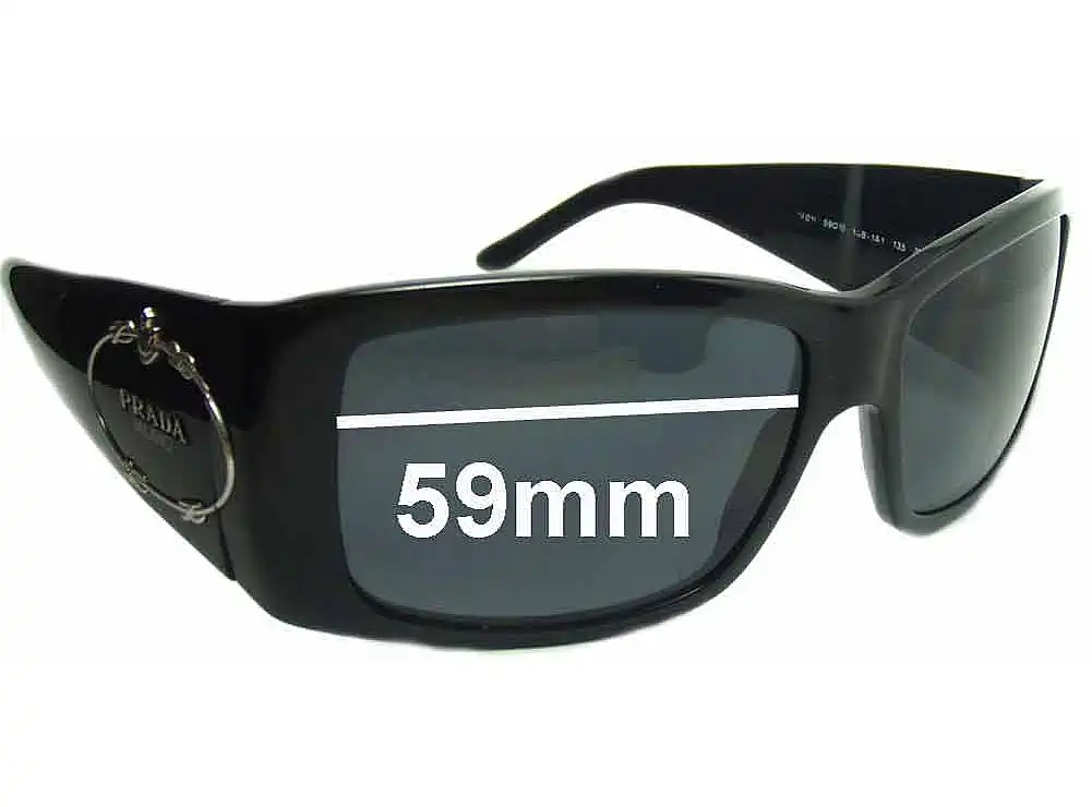 Sunglass Fix Lentilles de Remplacement pour Prada SPR01I & PR01IS - 59mm Wide Sunglass Fix Lentilles de Remplacement pour Prada SPR01I & PR01IS - 59mm Wide