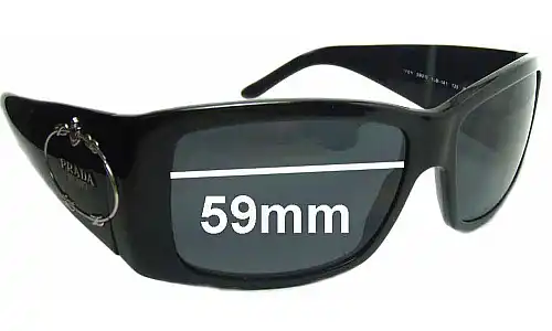 Sunglass Fix Lentilles de Remplacement pour Prada SPR01I & PR01IS - 59mm Wide Prada SPR01I & PR01IS Lentilles de Remplacement 59mm wide