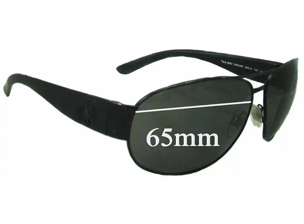 Sunglass Fix Lentilles de Remplacement pour Polo Polo PH 3052 - 65mm Wide Sunglass Fix Lentilles de Remplacement pour Polo Polo PH 3052 - 65mm Wide