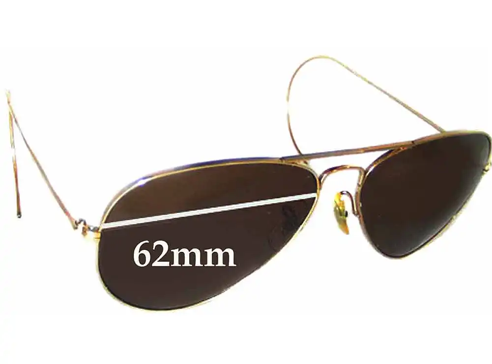 Sunglass Fix Verres de Remplacement pour Ray-Ban B&L Aviator - 62mm Wide Sunglass Fix Verres de Remplacement pour Ray-Ban B&L Aviator - 62mm Wide