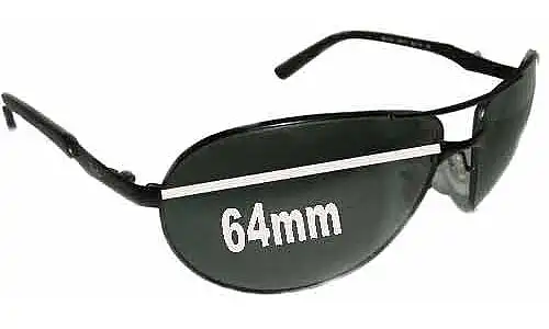 Sunglass Fix Verres de Remplacement pour Ray-Ban RB3393 Warrior - 64mm Wide Ray-Ban RB3393 Warrior Verres de Remplacement 64mm wide