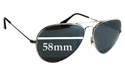 Sunglass Fix Lentilles de Remplacement pour Ray-Ban RB8041 - 58mm Wide Ray-Ban RB8041 Lentilles de Remplacement 58mm wide