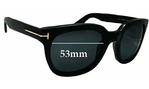 Sunglass Fix Lentilles de Remplacement pour Tom Ford Campbell TF198 - 53mm Wide Tom Ford Campbell TF198 Lentilles de Remplacement 53mm wide