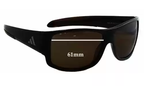 Sunglass Fix Verres de Remplacement pour Adidas A374 Kundo - 61mm Wide Sunglass Fix Verres de Remplacement pour Adidas A374 Kundo - 61mm Wide
