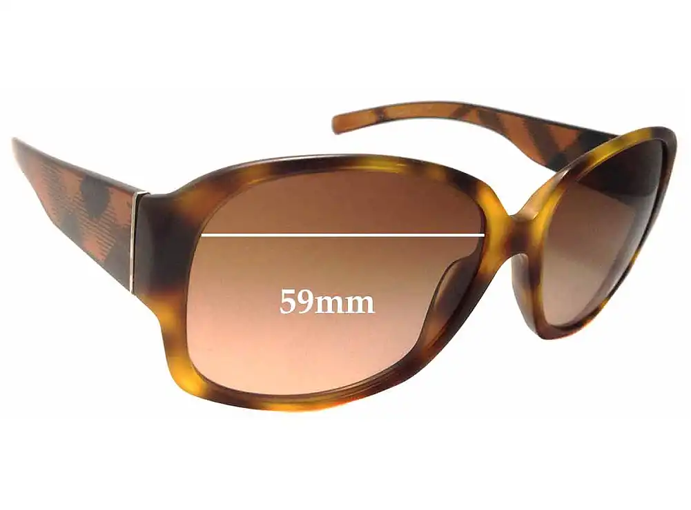 Sunglass Fix Verres de Remplacement pour Burberry B 4128 - 59mm Wide Sunglass Fix Verres de Remplacement pour Burberry B 4128 - 59mm Wide