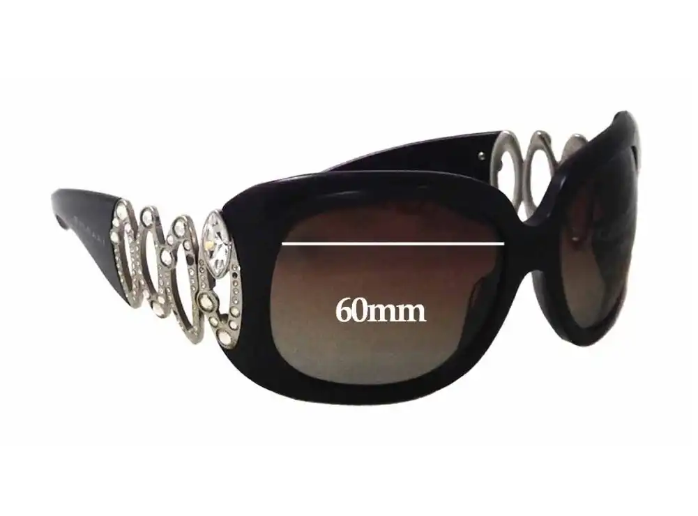 Sunglass Fix Verres de Remplacement pour Bvlgari 8016-B - 60mm Wide Sunglass Fix Verres de Remplacement pour Bvlgari 8016-B - 60mm Wide