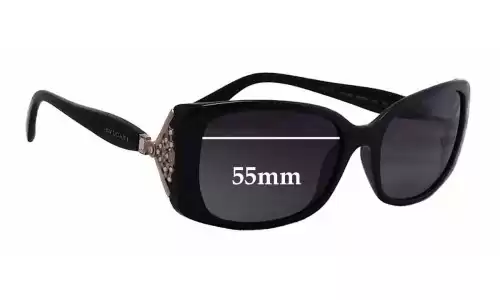 Sunglass Fix Verres de Remplacement pour Bvlgari 8099-B - 55mm Wide Sunglass Fix Verres de Remplacement pour Bvlgari 8099-B - 55mm Wide