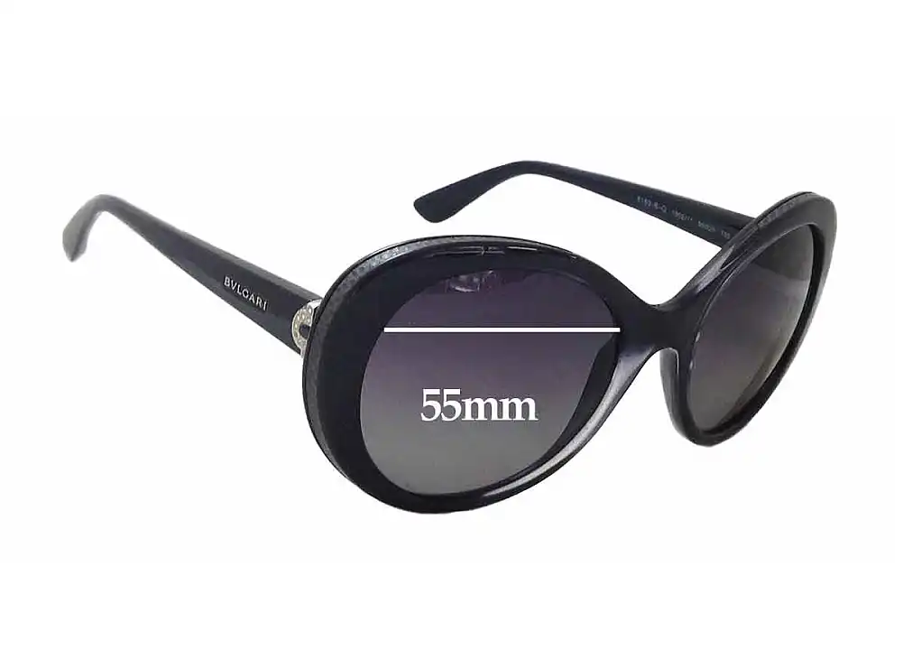 Sunglass Fix Verres de Remplacement pour Bvlgari 8159-B - 55mm Wide Sunglass Fix Verres de Remplacement pour Bvlgari 8159-B - 55mm Wide
