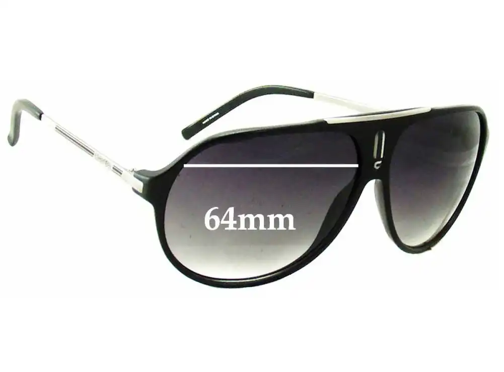 Sunglass Fix Verres de Remplacement pour Carrera Hot/S - 64mm Wide Sunglass Fix Verres de Remplacement pour Carrera Hot/S - 64mm Wide