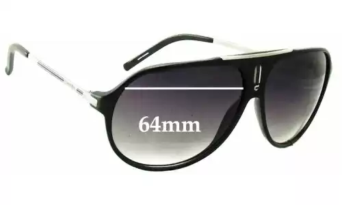Sunglass Fix Verres de Remplacement pour Carrera Hot/S - 64mm Wide Sunglass Fix Verres de Remplacement pour Carrera Hot/S - 64mm Wide