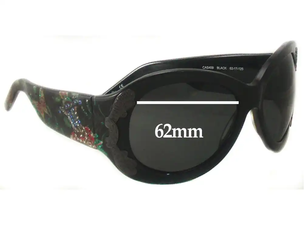 Sunglass Fix Verres de Remplacement pour Christian Audigier CAS409 - 62mm Wide Sunglass Fix Verres de Remplacement pour Christian Audigier CAS409 - 62mm Wide