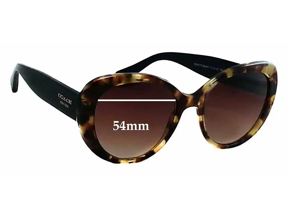 Sunglass Fix Verres de Remplacement pour Coach HC8049 Alexa - 54mm Wide Sunglass Fix Verres de Remplacement pour Coach HC8049 Alexa - 54mm Wide