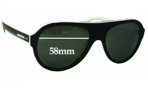Sunglass Fix Verres de Remplacement pour Carrera 84/S - 58mm Wide Sunglass Fix Verres de Remplacement pour Carrera 84/S - 58mm Wide