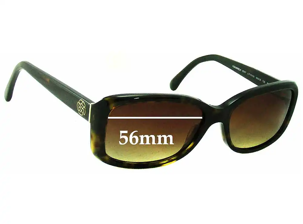 Sunglass Fix Verres de Remplacement pour Chanel 5247 - 56mm Wide Sunglass Fix Verres de Remplacement pour Chanel 5247 - 56mm Wide