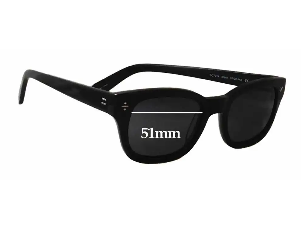 Sunglass Fix Verres de Remplacement pour Derek Cardigan DC7014 - 51mm Wide Sunglass Fix Verres de Remplacement pour Derek Cardigan DC7014 - 51mm Wide