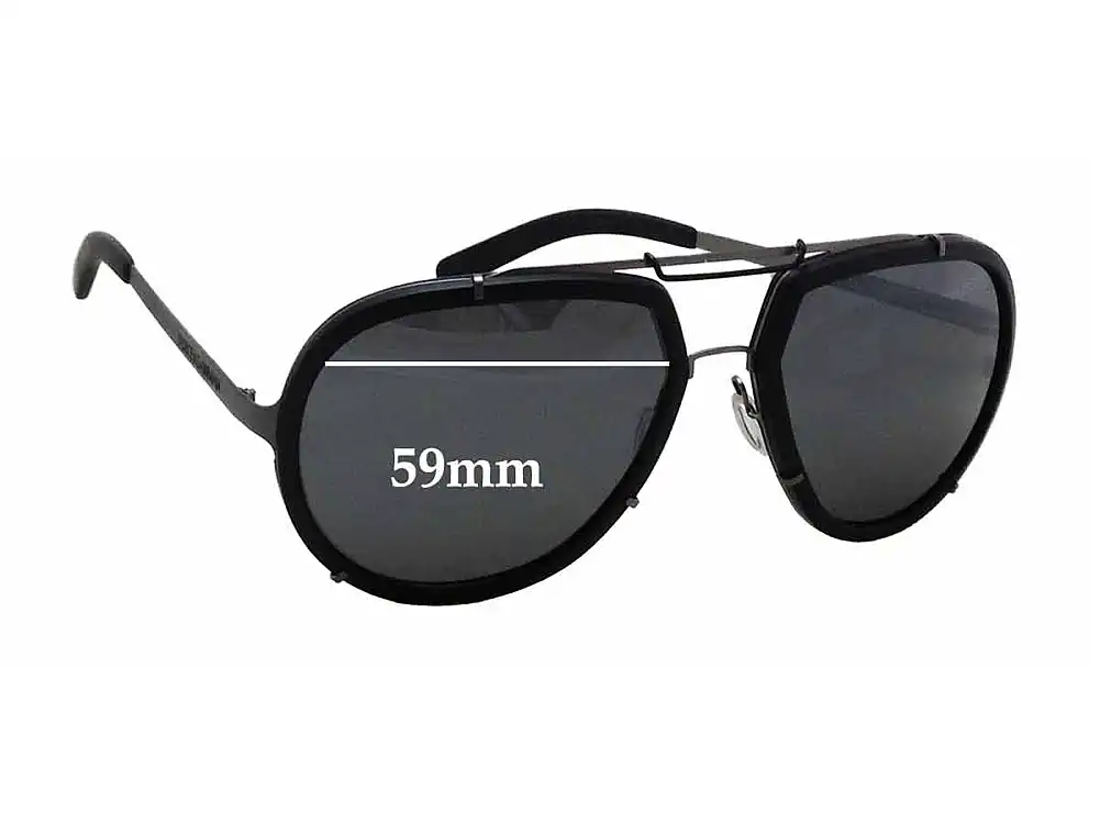 Sunglass Fix Verres de Remplacement pour Dolce & Gabbana DG2132 - 59mm Wide Sunglass Fix Verres de Remplacement pour Dolce & Gabbana DG2132 - 59mm Wide