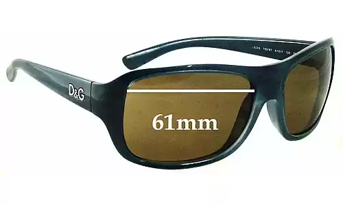 Sunglass Fix Verres de Remplacement pour Dolce & Gabbana DG8049 - 61mm Wide Sunglass Fix Verres de Remplacement pour Dolce & Gabbana DG8049 - 61mm Wide
