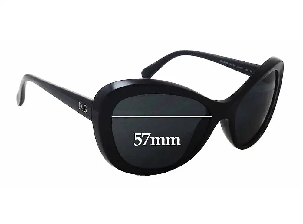 Sunglass Fix Verres de Remplacement pour Dolce & Gabbana DG8083 - 57mm Wide Sunglass Fix Verres de Remplacement pour Dolce & Gabbana DG8083 - 57mm Wide