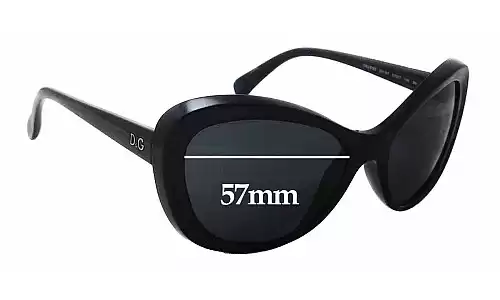 Sunglass Fix Verres de Remplacement pour Dolce & Gabbana DG8083 - 57mm Wide Sunglass Fix Verres de Remplacement pour Dolce & Gabbana DG8083 - 57mm Wide