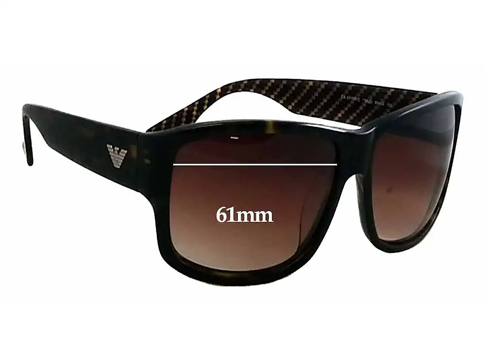 Sunglass Fix Verres de Remplacement pour Emporio Armani EA9711/F/S - 61mm Wide Sunglass Fix Verres de Remplacement pour Emporio Armani EA9711/F/S - 61mm Wide