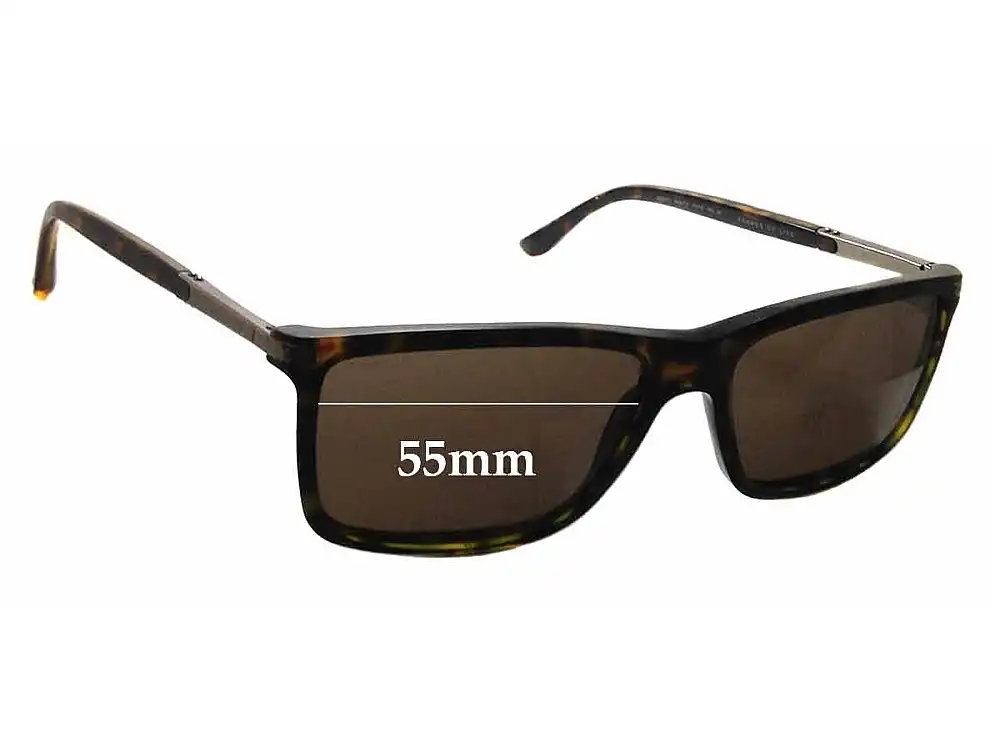 Sunglass Fix Verres de Remplacement pour Giorgio Armani AR 8010 - 55mm Wide Sunglass Fix Verres de Remplacement pour Giorgio Armani AR 8010 - 55mm Wide