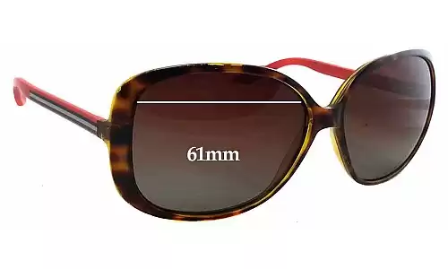 Sunglass Fix Lentilles de Remplacement pour Gucci GG3157/S - 61mm Wide Gucci GG3157/S Lentilles de Remplacement 61mm wide