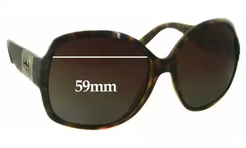Sunglass Fix Verres de Remplacement pour Gucci GG3169/S - 59mm Wide Sunglass Fix Verres de Remplacement pour Gucci GG3169/S - 59mm Wide