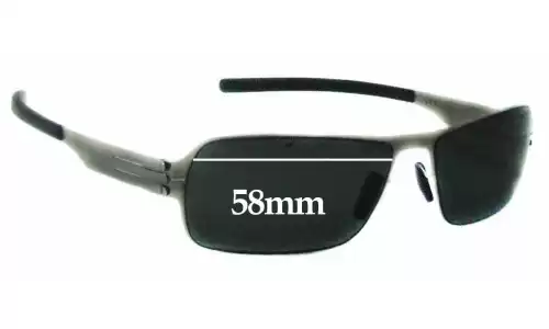 Sunglass Fix Lentilles de Remplacement pour IC! Berlin Der Wegweiser - 58mm Wide IC! Berlin Der Wegweiser Lentilles de Remplacement 58mm wide
