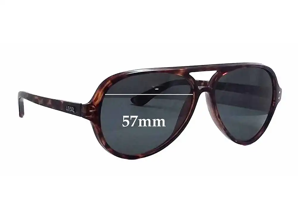 Sunglass Fix Verres de Remplacement pour Local Supply Airport - 57mm Wide Sunglass Fix Verres de Remplacement pour Local Supply Airport - 57mm Wide