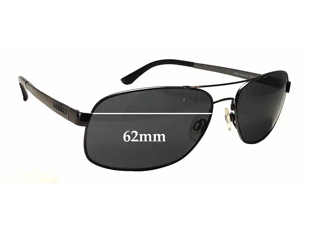 Sunglass Fix Verres de Remplacement pour Mako Atlantic 9566 - 62mm Wide Sunglass Fix Verres de Remplacement pour Mako Atlantic 9566 - 62mm Wide
