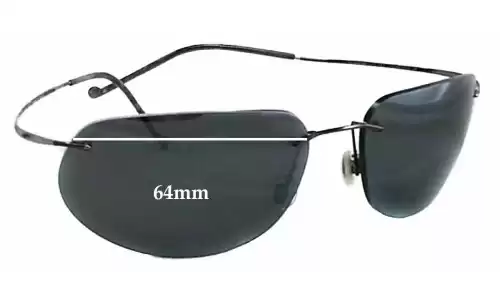 Sunglass Fix Lentilles de Remplacement pour Maui Jim MJ502 Kapalua - 64mm Wide Maui Jim MJ502 Kapalua Lentilles de Remplacement 64mm wide