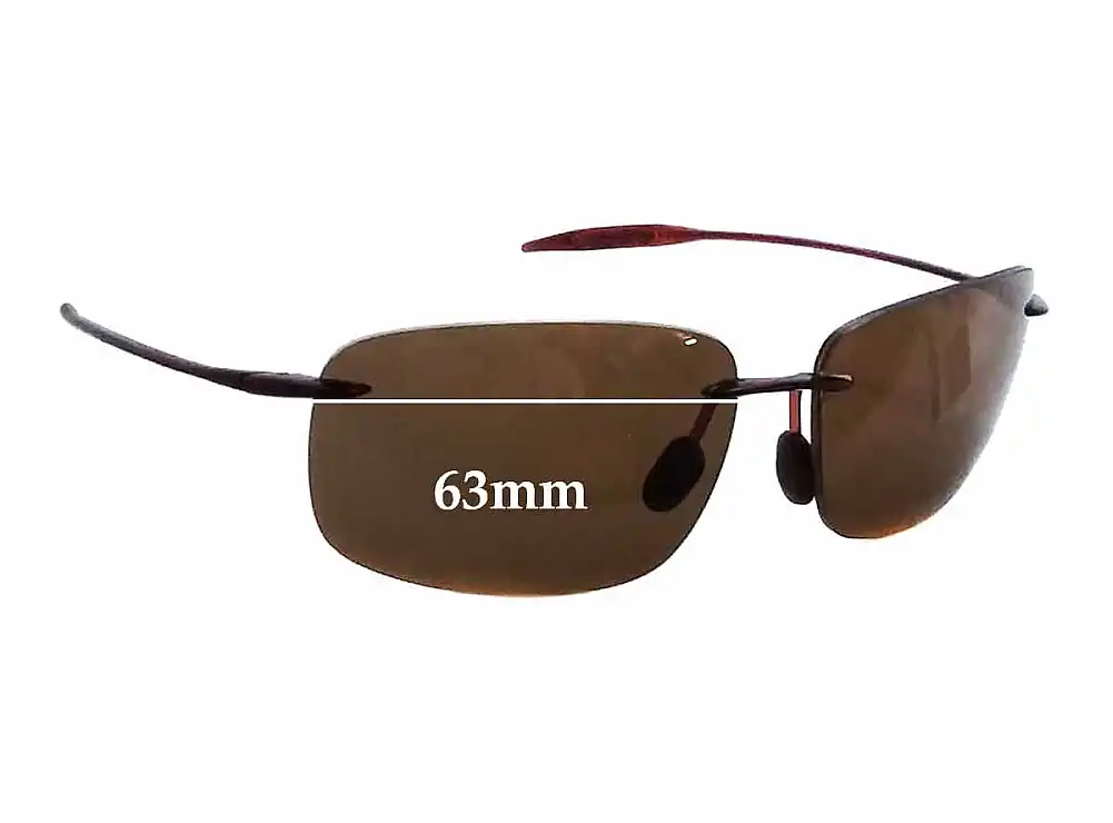 Sunglass Fix Lentilles de Remplacement pour Maui Jim MJ422 Breakwall - 63mm Wide Sunglass Fix Lentilles de Remplacement pour Maui Jim MJ422 Breakwall - 63mm Wide