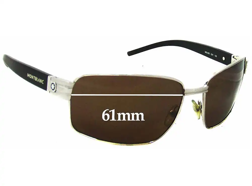 Sunglass Fix Verres de Remplacement pour Montblanc MB 36S - 61mm Wide Sunglass Fix Verres de Remplacement pour Montblanc MB 36S - 61mm Wide