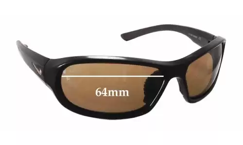 Sunglass Fix Verres de Remplacement pour Nike EV0531 Defiant - 64mm Wide Sunglass Fix Verres de Remplacement pour Nike EV0531 Defiant - 64mm Wide
