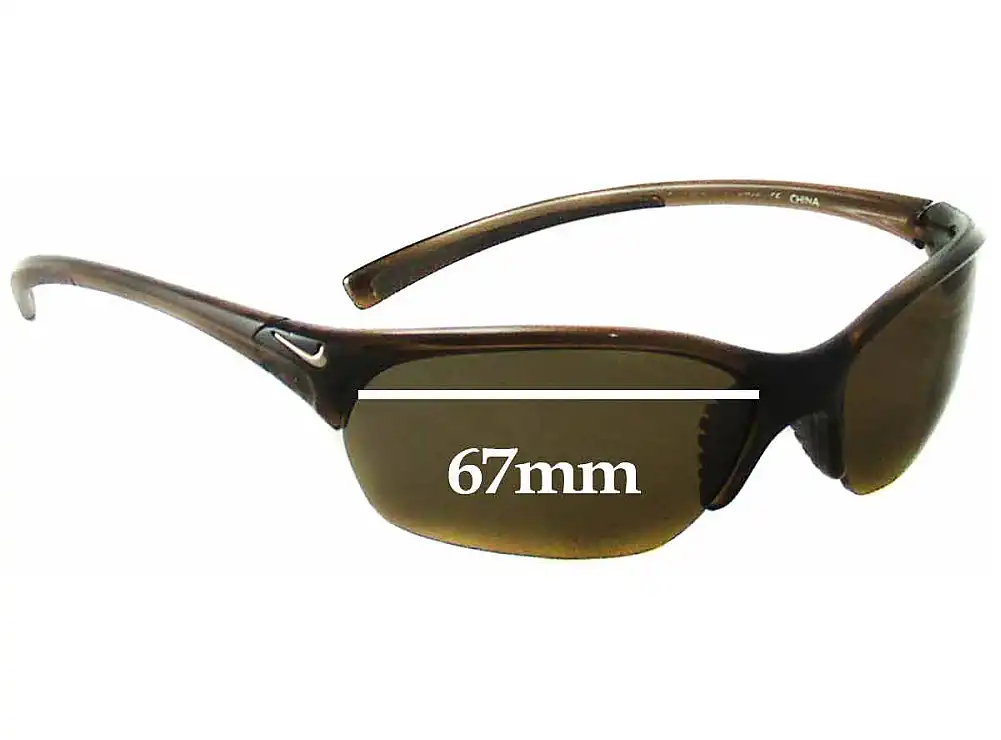 Sunglass Fix Verres de Remplacement pour Nike EV0630 EXP 2 - 67mm Wide Sunglass Fix Verres de Remplacement pour Nike EV0630 EXP 2 - 67mm Wide