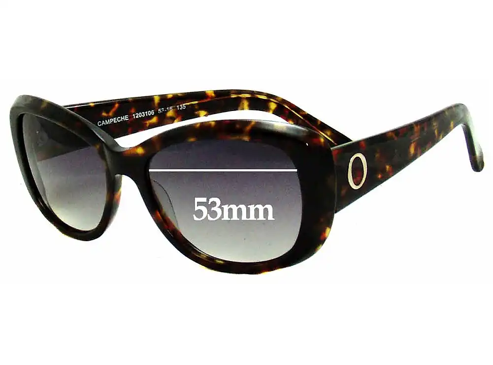 Sunglass Fix Verres de Remplacement pour Oroton Campeche - 53mm Wide Sunglass Fix Verres de Remplacement pour Oroton Campeche - 53mm Wide