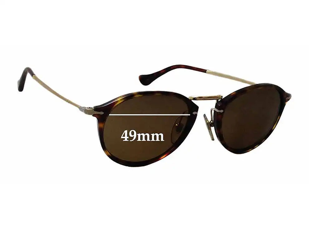 Sunglass Fix Lentilles de Remplacement pour Persol 3046-S - 49mm Wide Sunglass Fix Lentilles de Remplacement pour Persol 3046-S - 49mm Wide