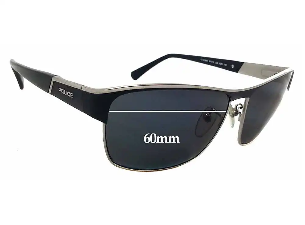 Sunglass Fix Verres de Remplacement pour Police S8643 - 60mm Wide Sunglass Fix Verres de Remplacement pour Police S8643 - 60mm Wide