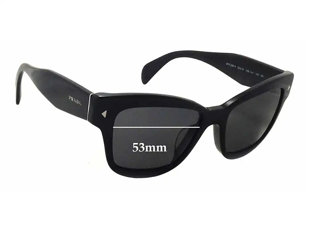 Sunglass Fix Lentilles de Remplacement pour Prada SPR29R-F - 53mm Wide Sunglass Fix Lentilles de Remplacement pour Prada SPR29R-F - 53mm Wide