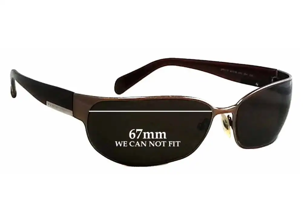 Sunglass Fix Lentilles de Remplacement pour Prada SPR53F - 67mm Wide Sunglass Fix Lentilles de Remplacement pour Prada SPR53F - 67mm Wide