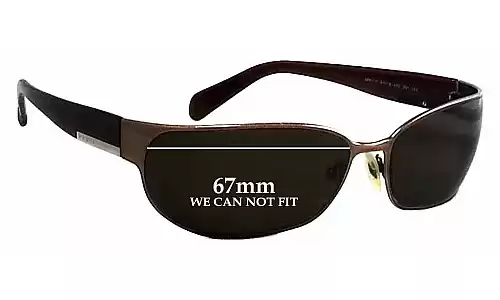 Sunglass Fix Lentilles de Remplacement pour Prada SPR53F - 67mm Wide Prada SPR53F Lentilles de Remplacement 67mm wide