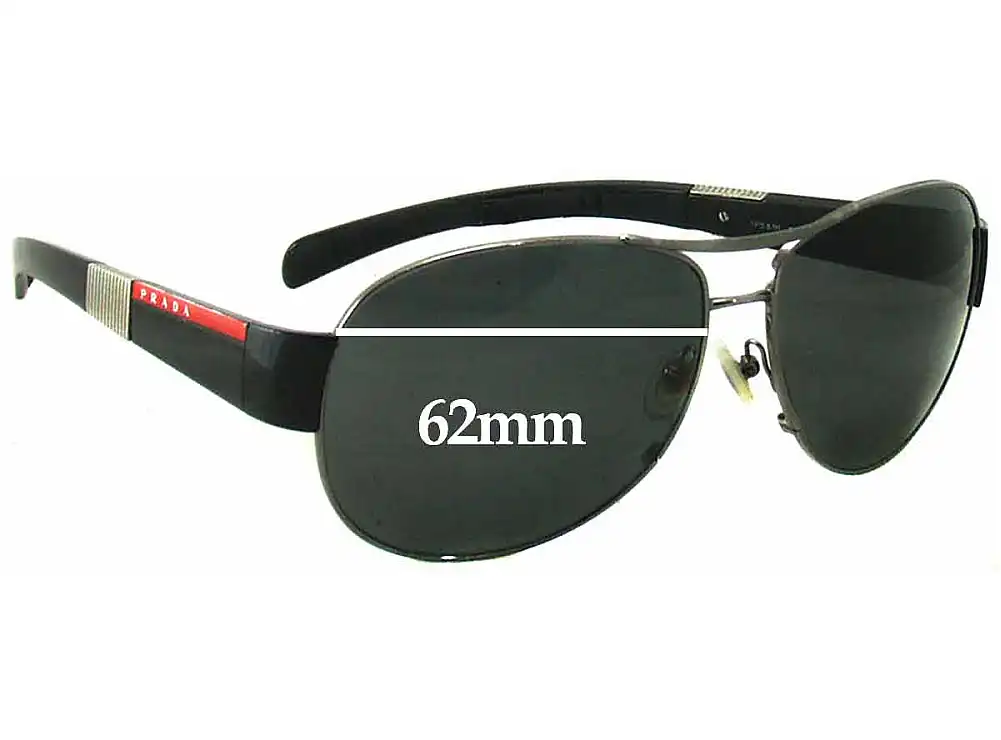 Sunglass Fix Verres de Remplacement pour Prada SPS51H - 62mm Wide Sunglass Fix Verres de Remplacement pour Prada SPS51H - 62mm Wide