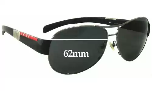 Sunglass Fix Verres de Remplacement pour Prada SPS51H - 62mm Wide Sunglass Fix Verres de Remplacement pour Prada SPS51H - 62mm Wide