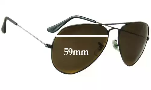 Sunglass Fix Lentilles de Remplacement pour Ray-Ban B&L Aviator L2823 - 59mm Wide Ray-Ban B&L Aviator L2823 Lentilles de Remplacement 59mm wide