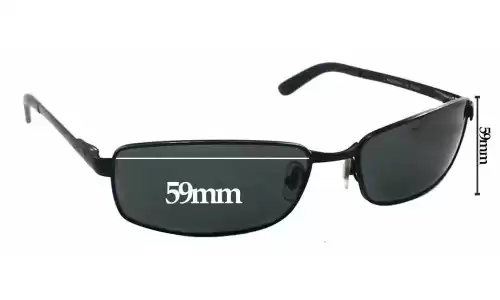 Sunglass Fix Lentilles de Remplacement pour Ray-Ban RAM2062AA - 59mm Wide Ray-Ban RAM2062AA Lentilles de Remplacement 59mm wide