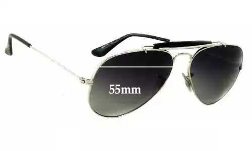 Sunglass Fix Lentilles de Remplacement pour Ray-Ban RB3407 Aviator - 55mm Wide Ray-Ban RB3407 Aviator Lentilles de Remplacement 55mm wide