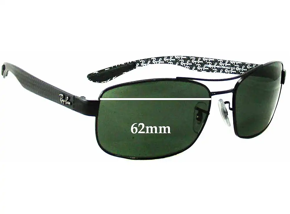 Sunglass Fix Verres de Remplacement pour Ray-Ban RB8316 - 62mm Wide Sunglass Fix Verres de Remplacement pour Ray-Ban RB8316 - 62mm Wide