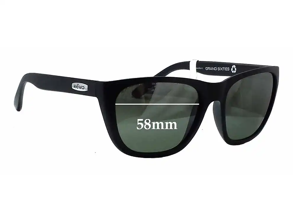 Sunglass Fix Verres de Remplacement pour Revo RE4052 Grand Sixties - 58mm Wide Sunglass Fix Verres de Remplacement pour Revo RE4052 Grand Sixties - 58mm Wide