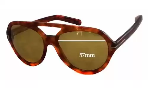 Sunglass Fix Verres de Remplacement pour Tom Ford Henri TF141 - 57mm Wide Sunglass Fix Verres de Remplacement pour Tom Ford Henri TF141 - 57mm Wide