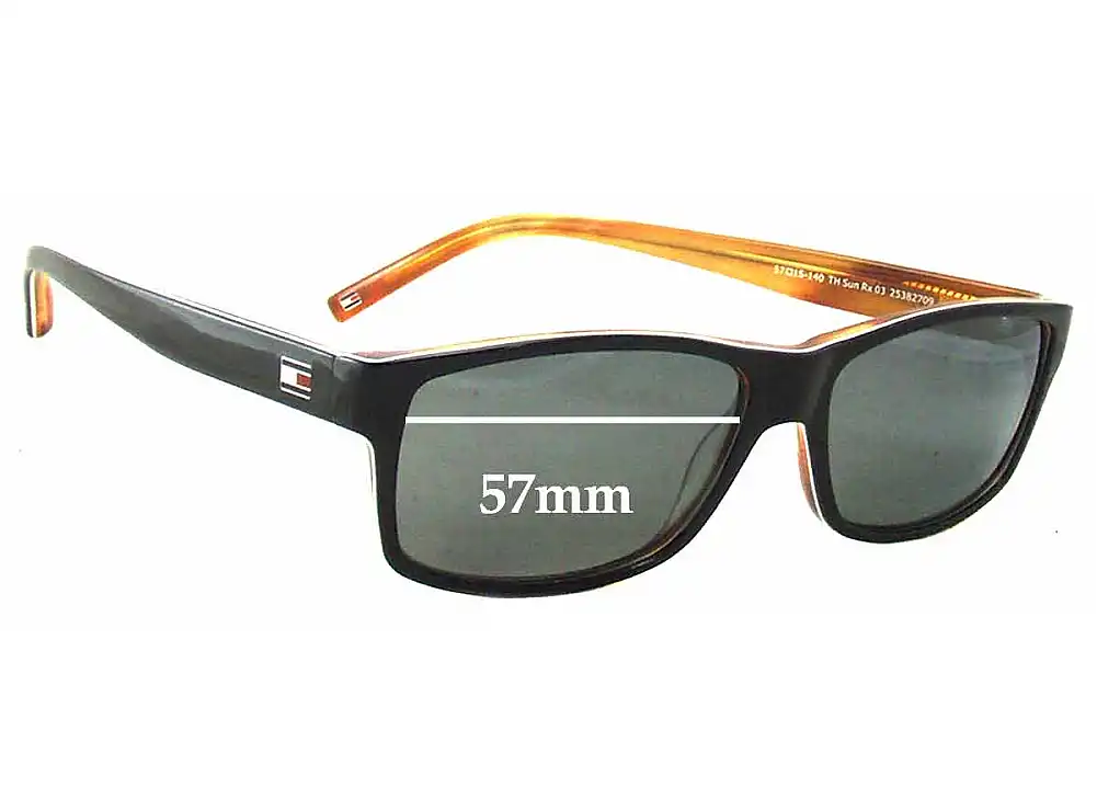 Sunglass Fix Lentilles de Remplacement pour Tommy Hilfiger TH Sun Rx 03 - 57mm Wide Sunglass Fix Lentilles de Remplacement pour Tommy Hilfiger TH Sun Rx 03 - 57mm Wide